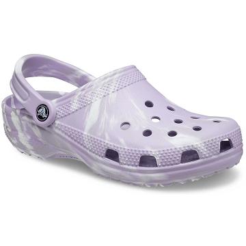 Zuecos Crocs Classic Marbled Mujer Morados | Mexico 0108RVDW